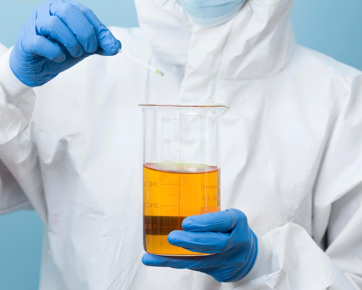 front-view-scientist-holding-yellow-chemical_23-2148697236